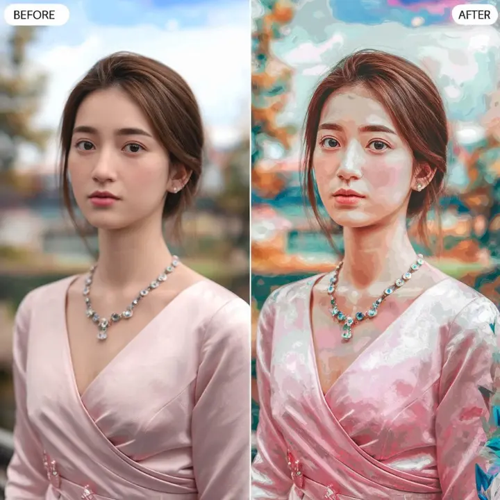 Transforming Photos Before and After with NeoMoe AI MOD APK